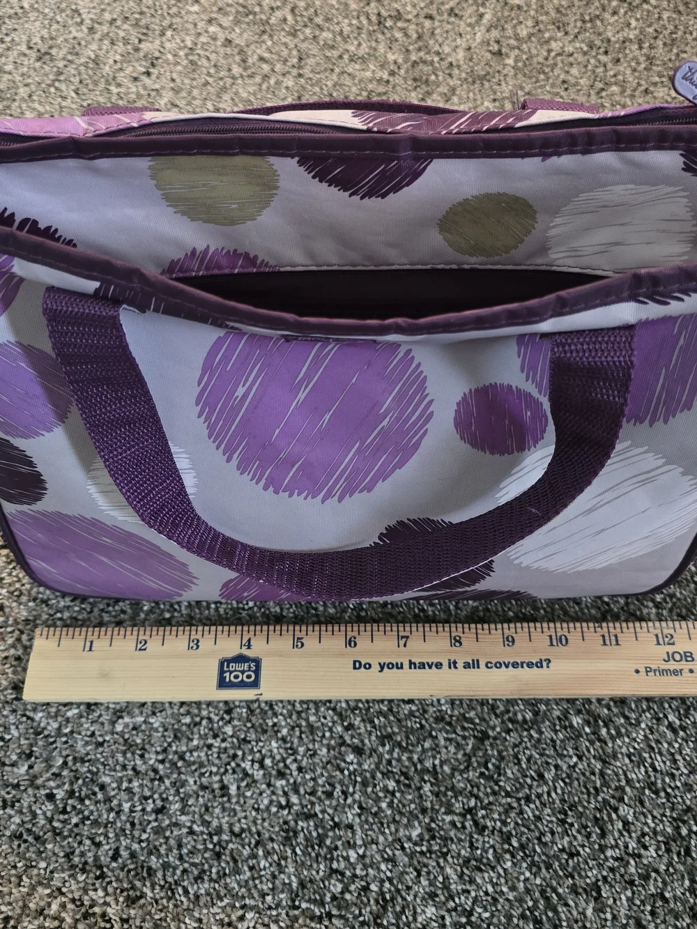 Thirty-One True Beauty Bag in Sketchy Dot Print Travel/MakeUp/Hair Accs - EUC